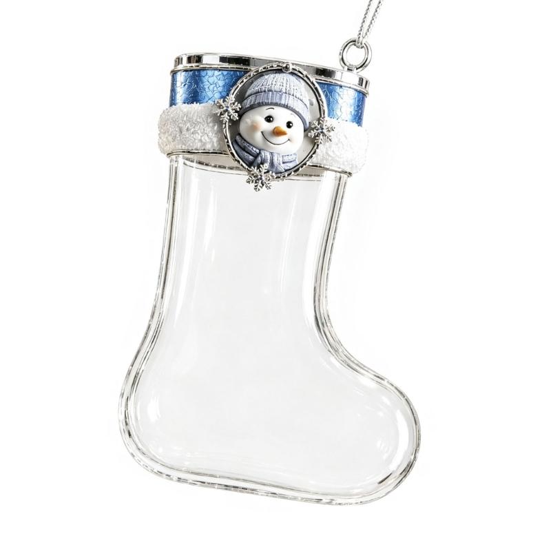 Christmas Stocking Hanging - E8BD زينة عيد الميلاد الشفافة بأسلوب