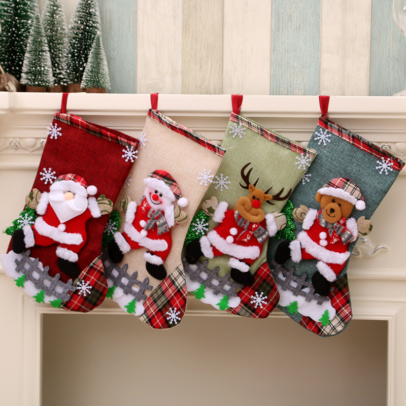 Christmas Stocking Hanging - 31 سنتيمتر جوارب عيد الميلاد الكبيرة