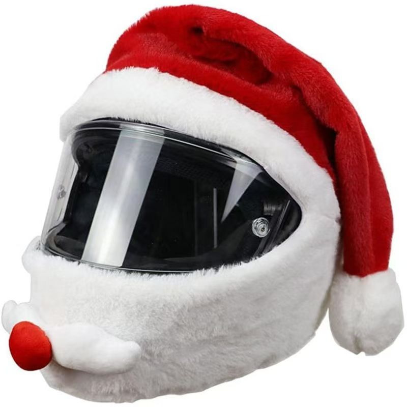 Santa Hat Plush - غطاء خوذة سانتا كلوز لعيد الميلاد،