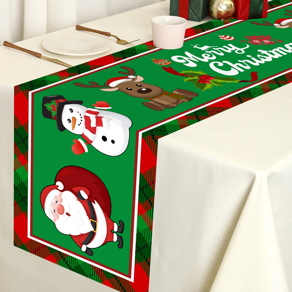 عيد الميلاد سانتا كلوز البوليس - مراجعة Christmas Table Runner وسعره