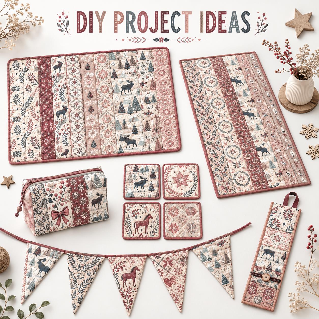 10 قطع من قماش الجيلي رول بنقش - مراجعة Christmas Table Runner وسعره