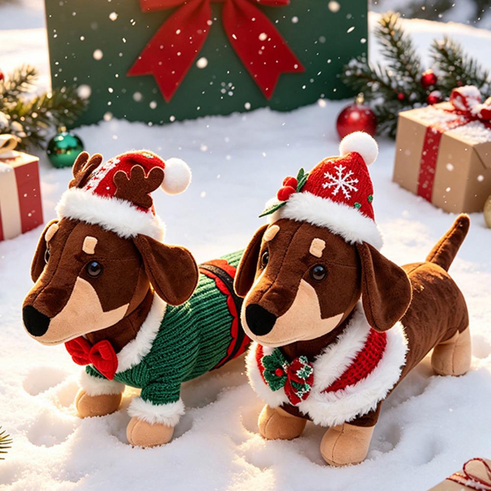 دمية داشهوند قطيفة لعيد الميلا - مراجعة Santa Hat Plush وسعره