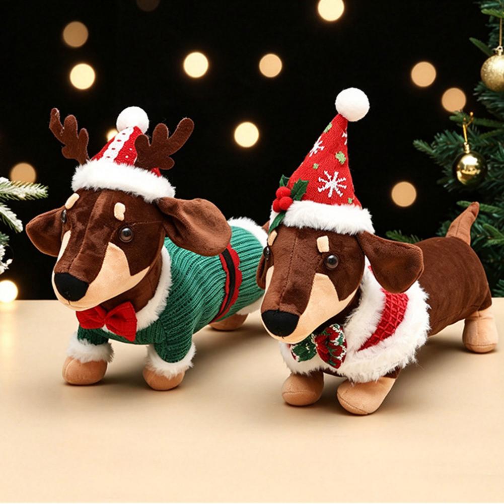 دمية داشهوند قطيفة لعيد الميلا - مراجعة Santa Hat Plush وسعره