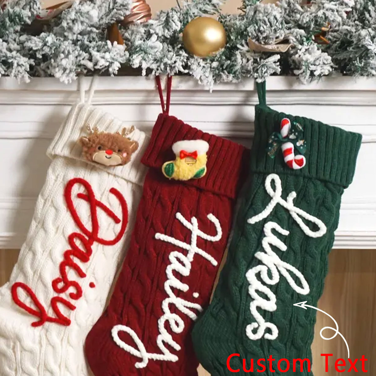جوارب زينة عيد الميلاد، مزينة  - مراجعة Christmas Stocking Hanging وسعره