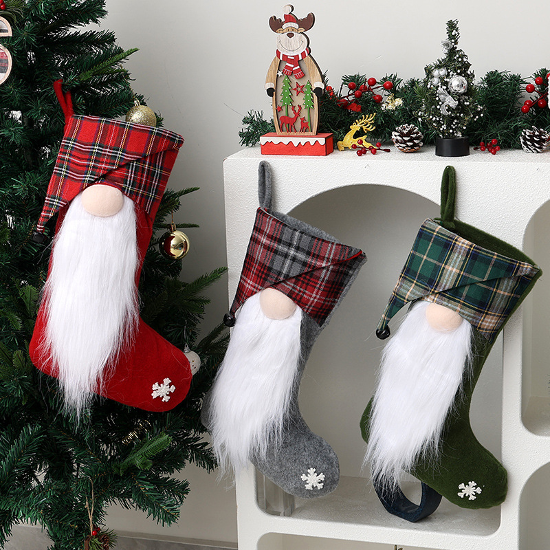 1-4 قطع من أكياس هدايا عيد الم - مراجعة Christmas Stocking Hanging وسعره