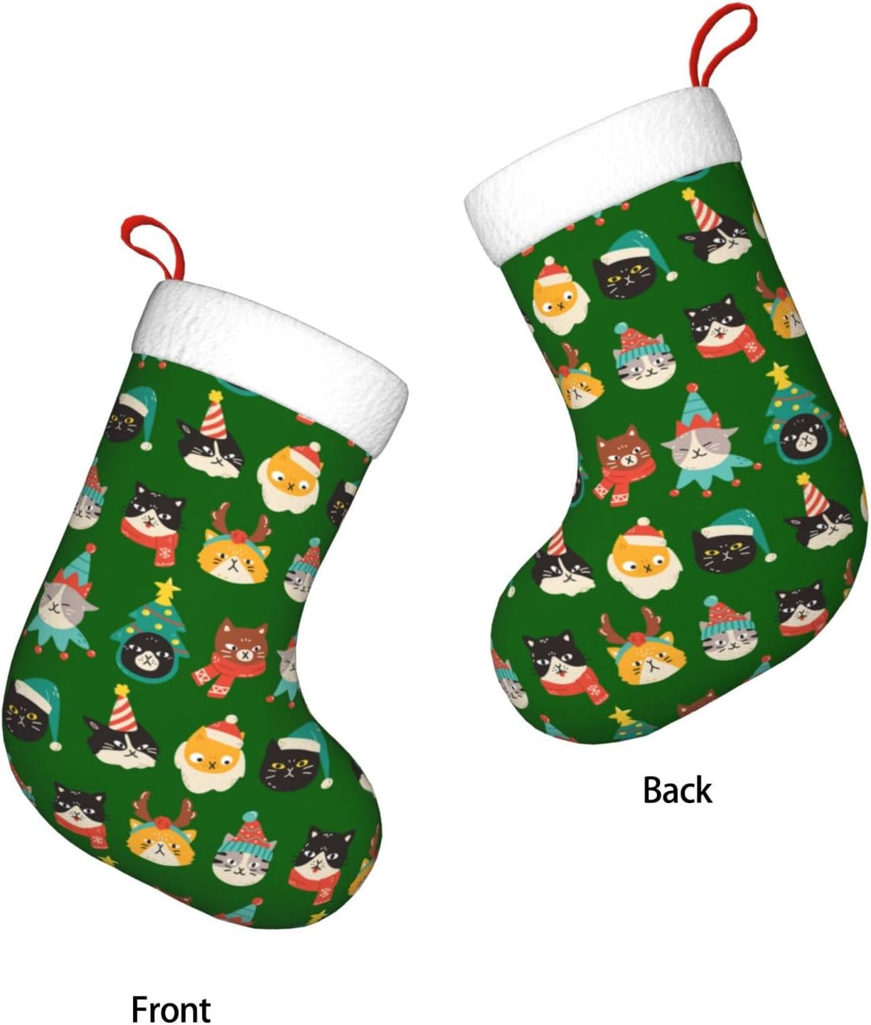 لطيف القطط الأخضر عيد الميلاد  - مراجعة Christmas Stocking Hanging وسعره
